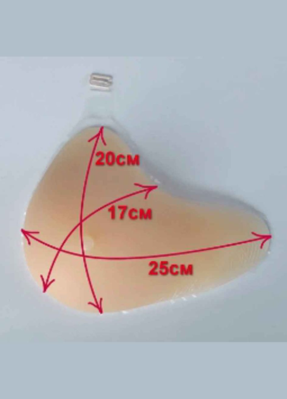 Протез молочной железы силиконовый после мастэктомии 420 г. с удлинением до подмышки правая чашка С No Brand 8202 (329445574)