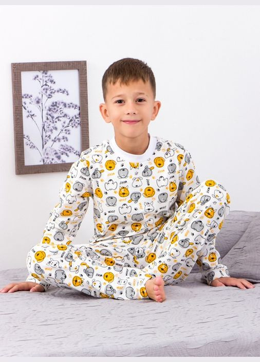 Біла зимня піжама для хлопчика (тепла) (p-4174) Носи своє