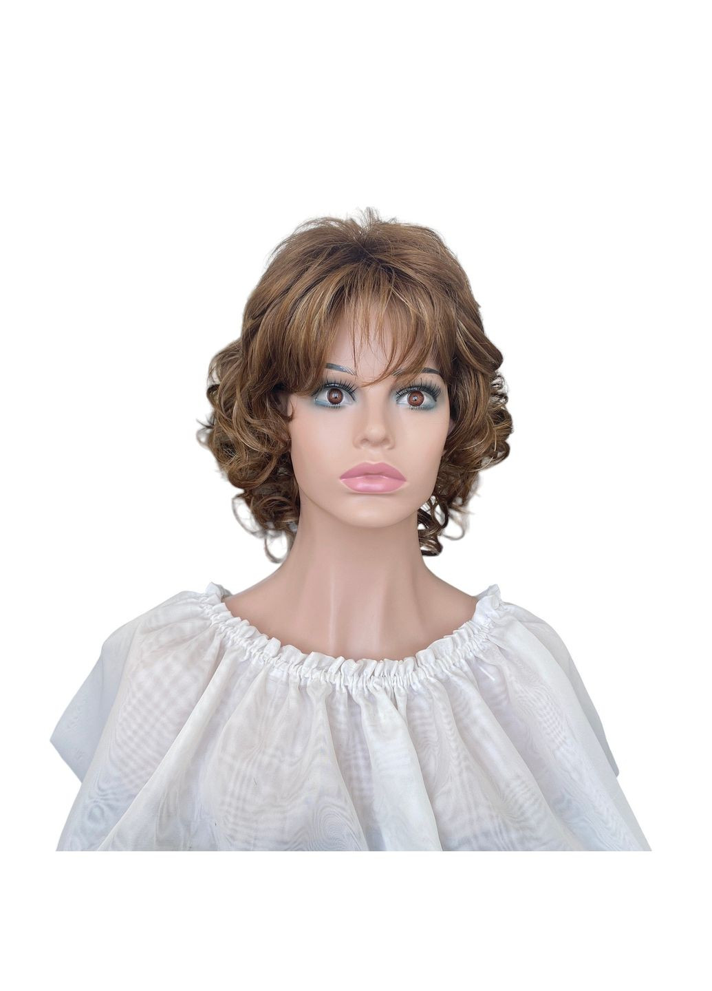 Перука золотиста руса мелірування коротка стрижка жіноча для жінок для щоденної носки Hivision 1560a-v6 No Brand 3162 (296193524)