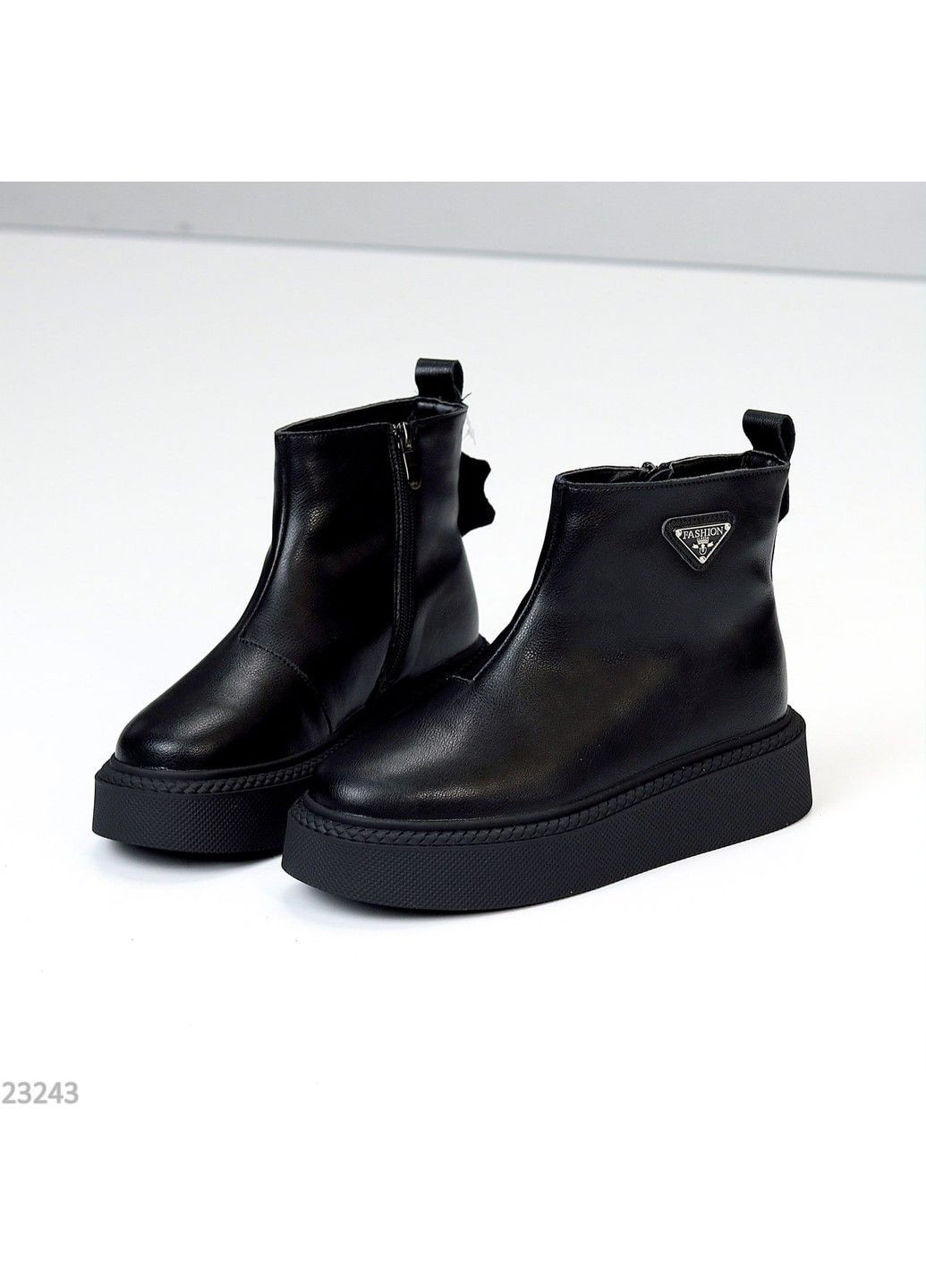 Зимние 264 ботинки зимние черные кожаные Hengji
