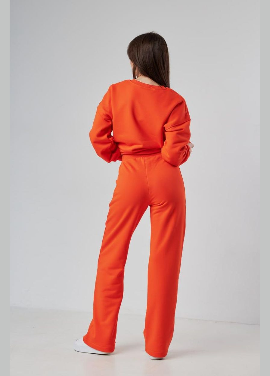 Спортивний костюм жіночий світшот та штани прямі 3х-нитка, пудра (М128.3) UMON (315480747)