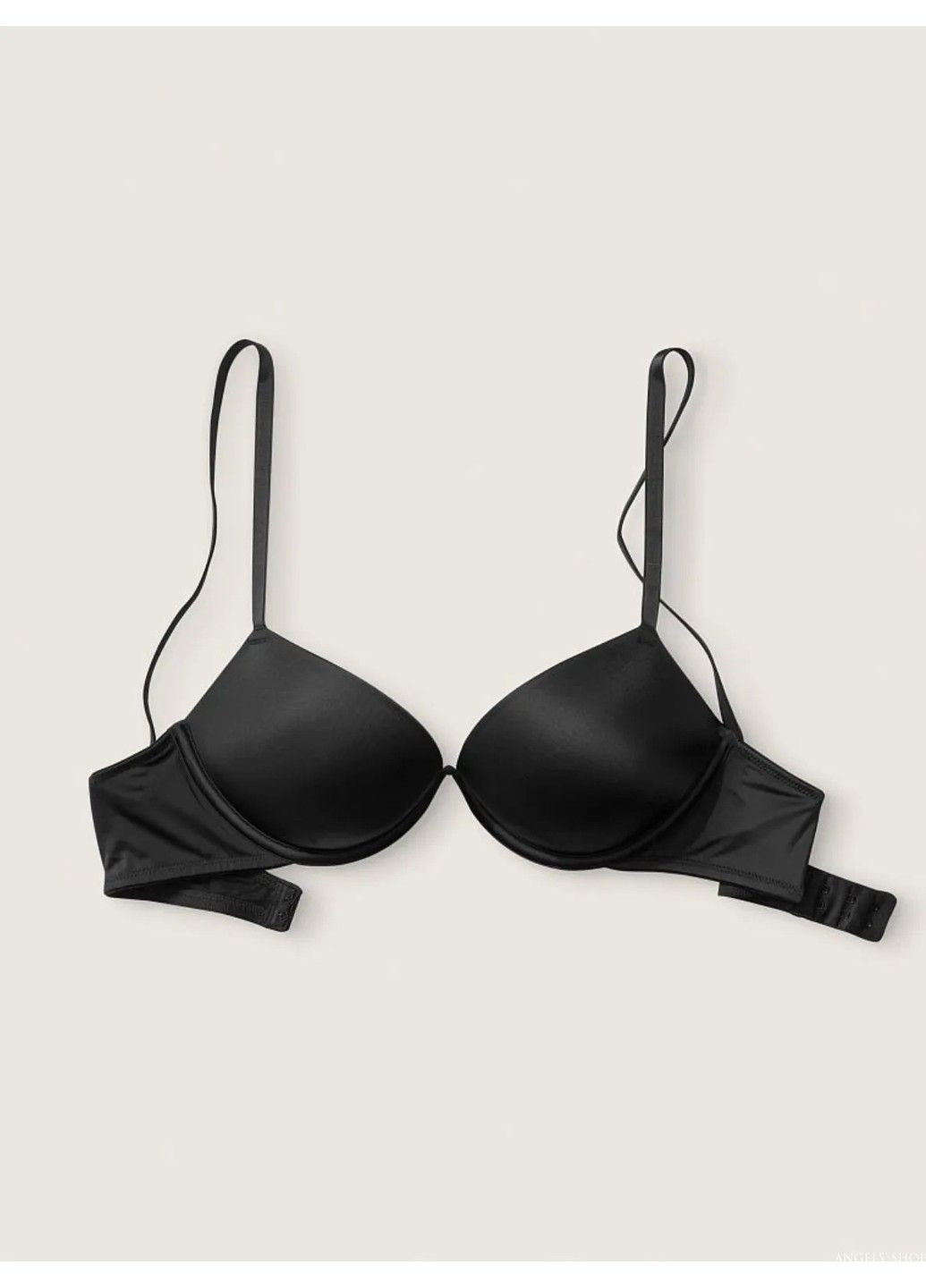 Чёрный бюстгальтер pink wear everywhere super push-up black Victoria's Secret