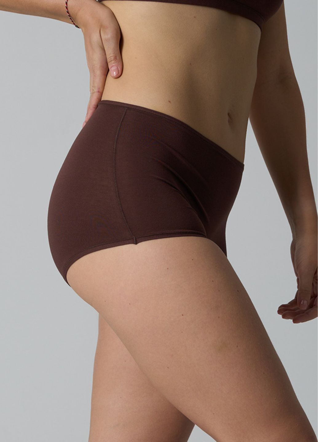 Шоколадні бавовняні жіночі трусики-шорти Софт, шорти однотонні для повсякдення, Veronica Strunka (366887615)