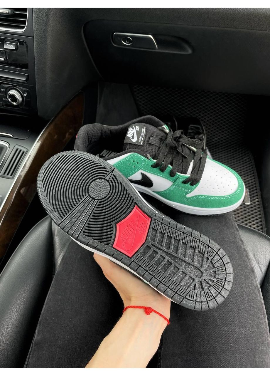 Сірі Осінні кросівки чоловічі nike sb dunk low green white найк сб данк No Brand