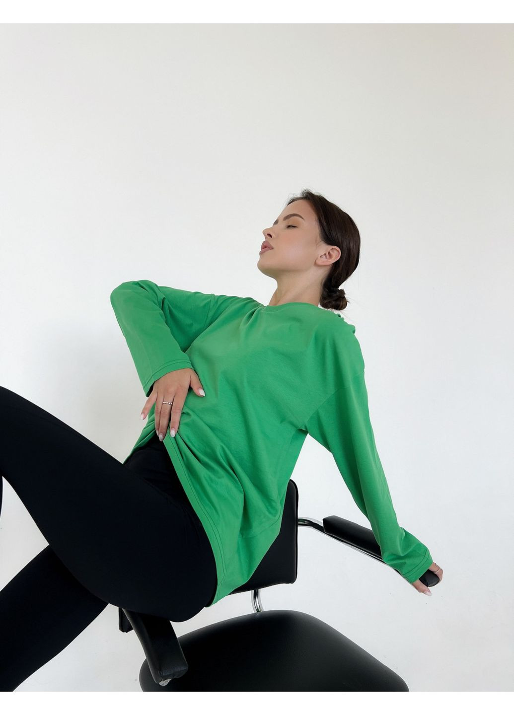 Унісекс лонгслів оверсайз котон (0012700BEL3XL) Casual Trend №127 - (361029275)