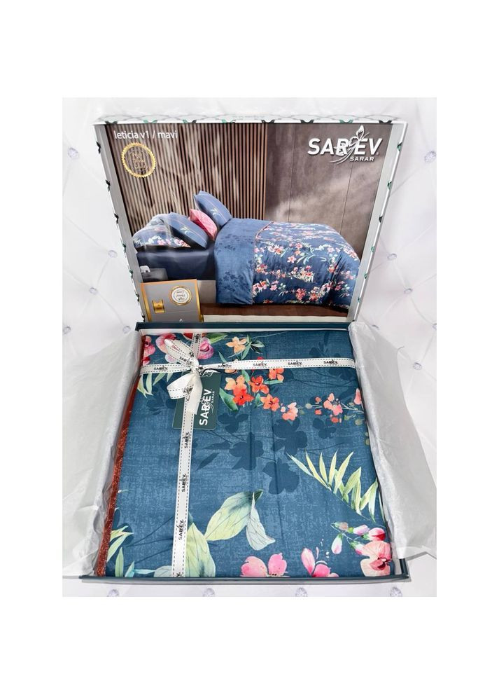 Постельное белье Leticia mavi делюкс сатин 300ТС евро Sarev (367073125)