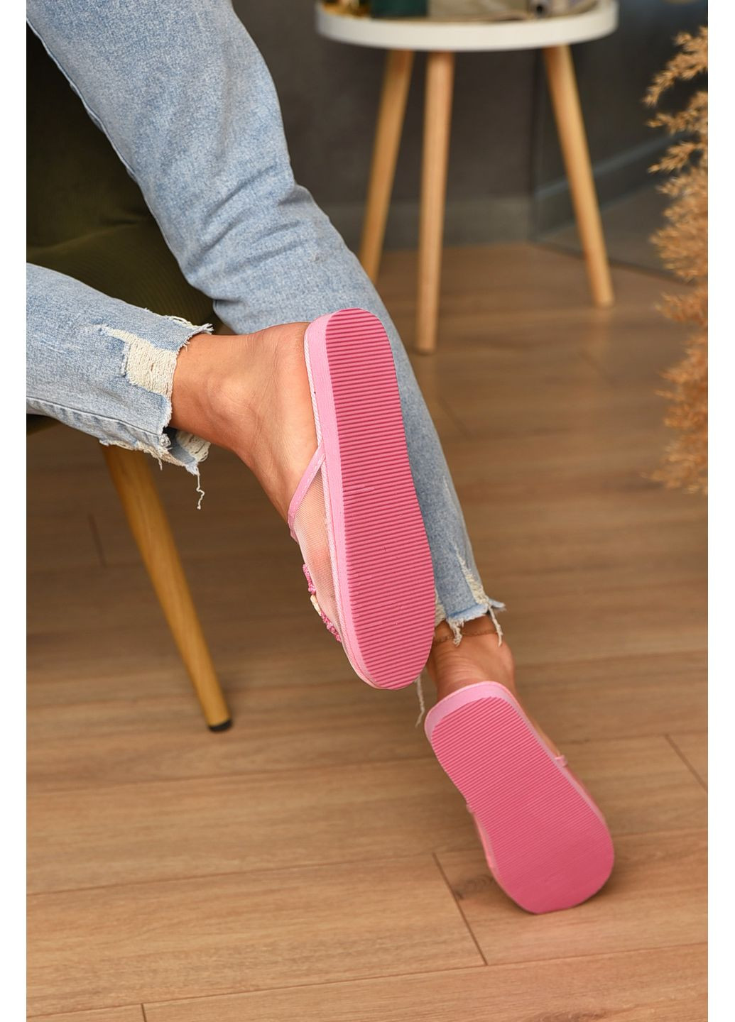 Капці домашні жіночі рожевого кольору Let's Shop (348427555)