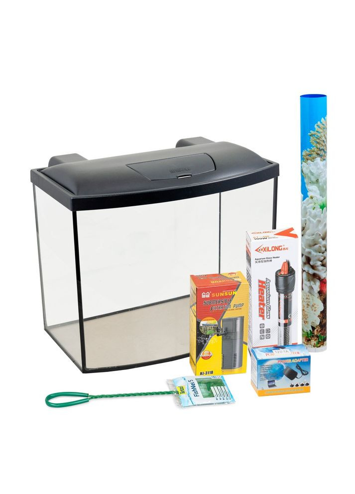 Акваріумний комплект Скалярія Led овальний 50х40х30 см 52 л Природа (355253383)