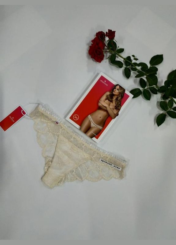 Модні мереживні жіночі трусики в кольорі екрі Л-ХЛ obsessiv 874-2 Obsessive (324833003)