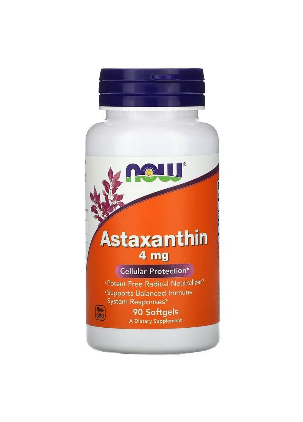 Натуральная добавка Astaxanthin 4 mg, 90 капсул Now (294927892)