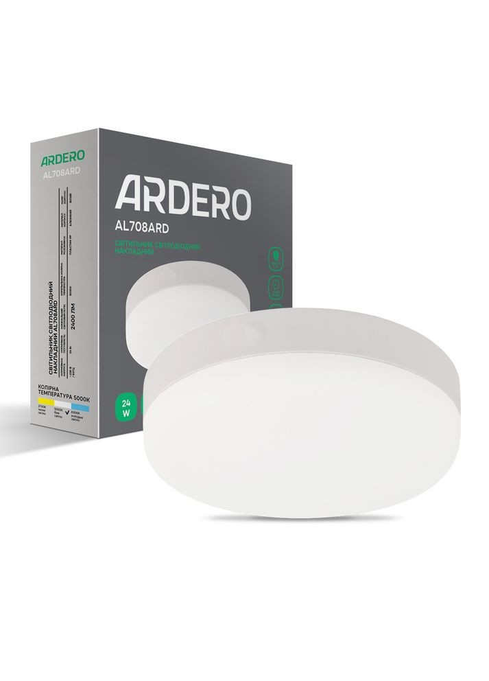 Світлодіодний накладний світильник AL708ARD 24Вт 5000K (80002) Ardero (370248012)