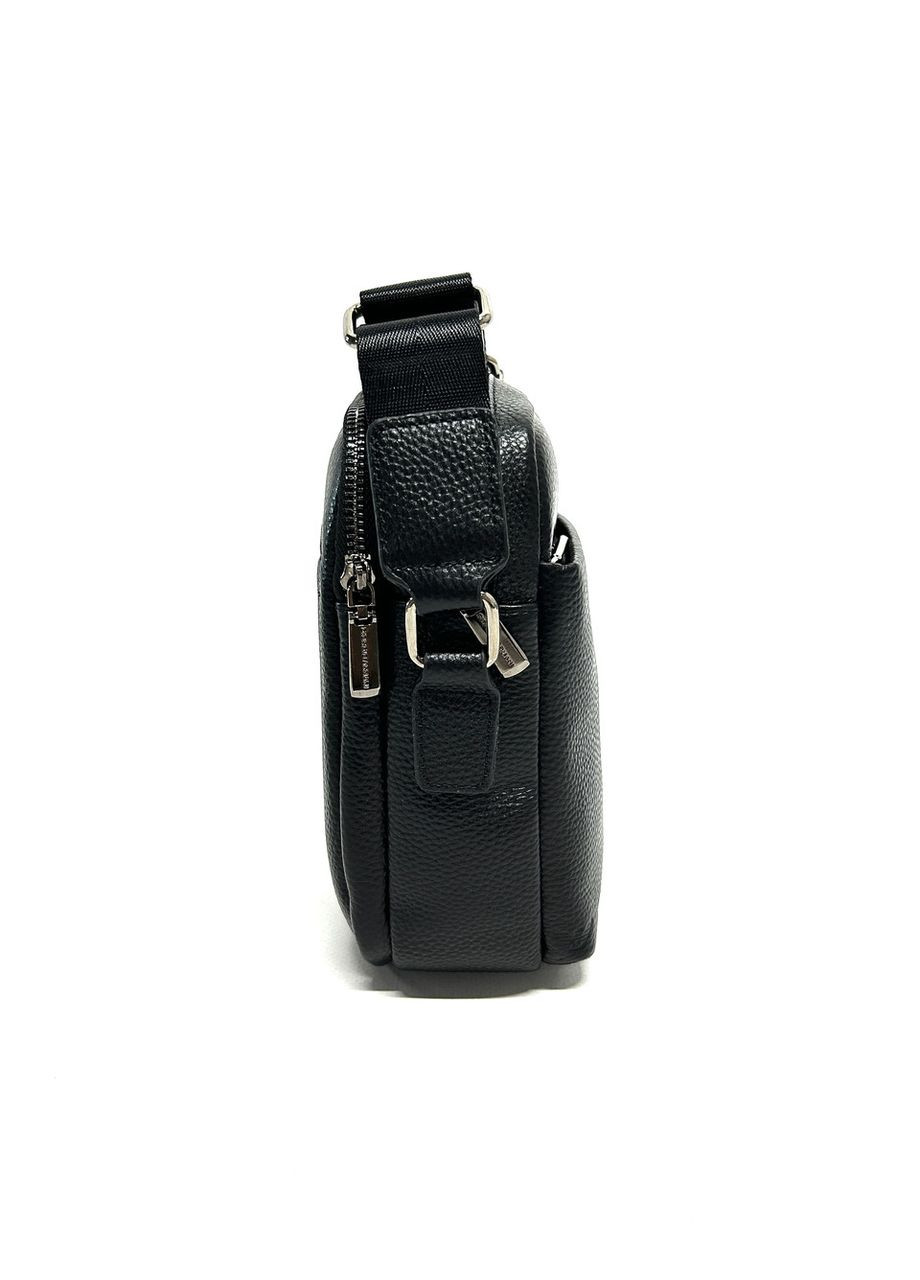 Чоловіча сумка з натуральної шкіри 66365-6 чорна 21 x 16 x 9 No Brand (372744568)