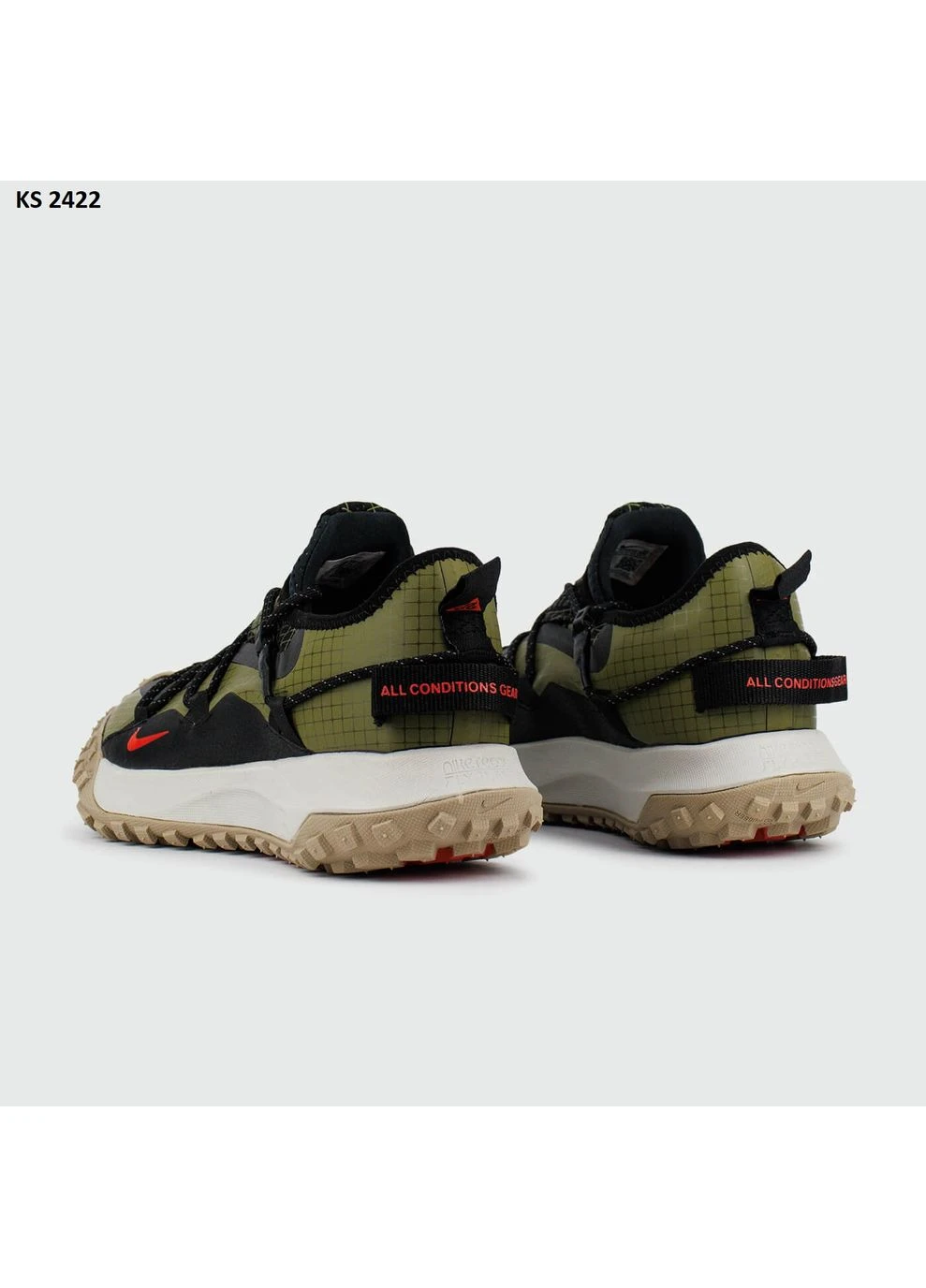 Зеленые летние кроссовки nike acg mountain fly green найк асж маунс флай No Brand