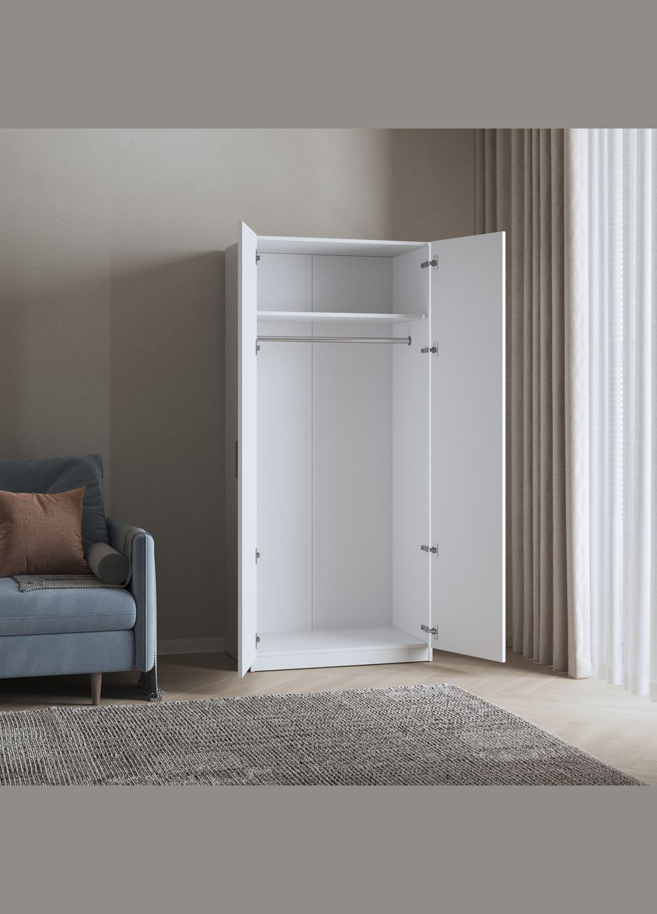 Шафа для одягу, 2-х дверна шафа M-54 Білий VAYS (356460068)