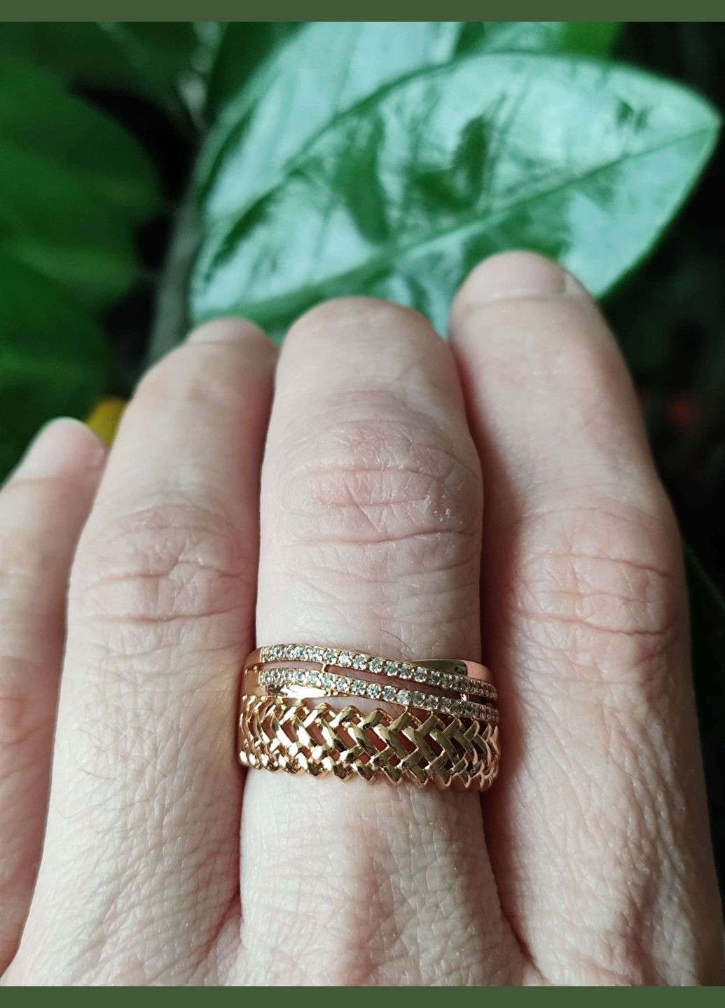 Каблучка позолочена ксюпінг xuping позолота медичне золото Xuping Jewelry (337114008)