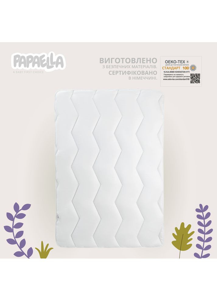 Одеяло детское зимнее Comfort 100х135 см для детей в детскую кроватку антиаллергенное белое PAPAELLA (362587154)