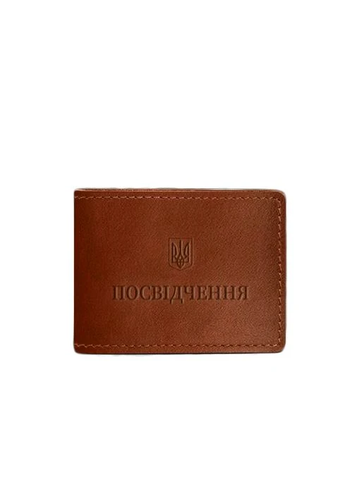 Обложка для удостоверения из кожи с прозрачными карманами светло-коричневая(BB_30003712) No Brand (384675264)