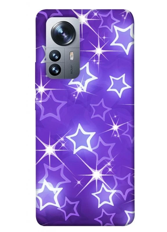 Чехол с принтом для Xiaomi 12/12X/ для Ксяоми, сяоми, ксиоми 12, 12х Purple sparkles No Brand (338612291)