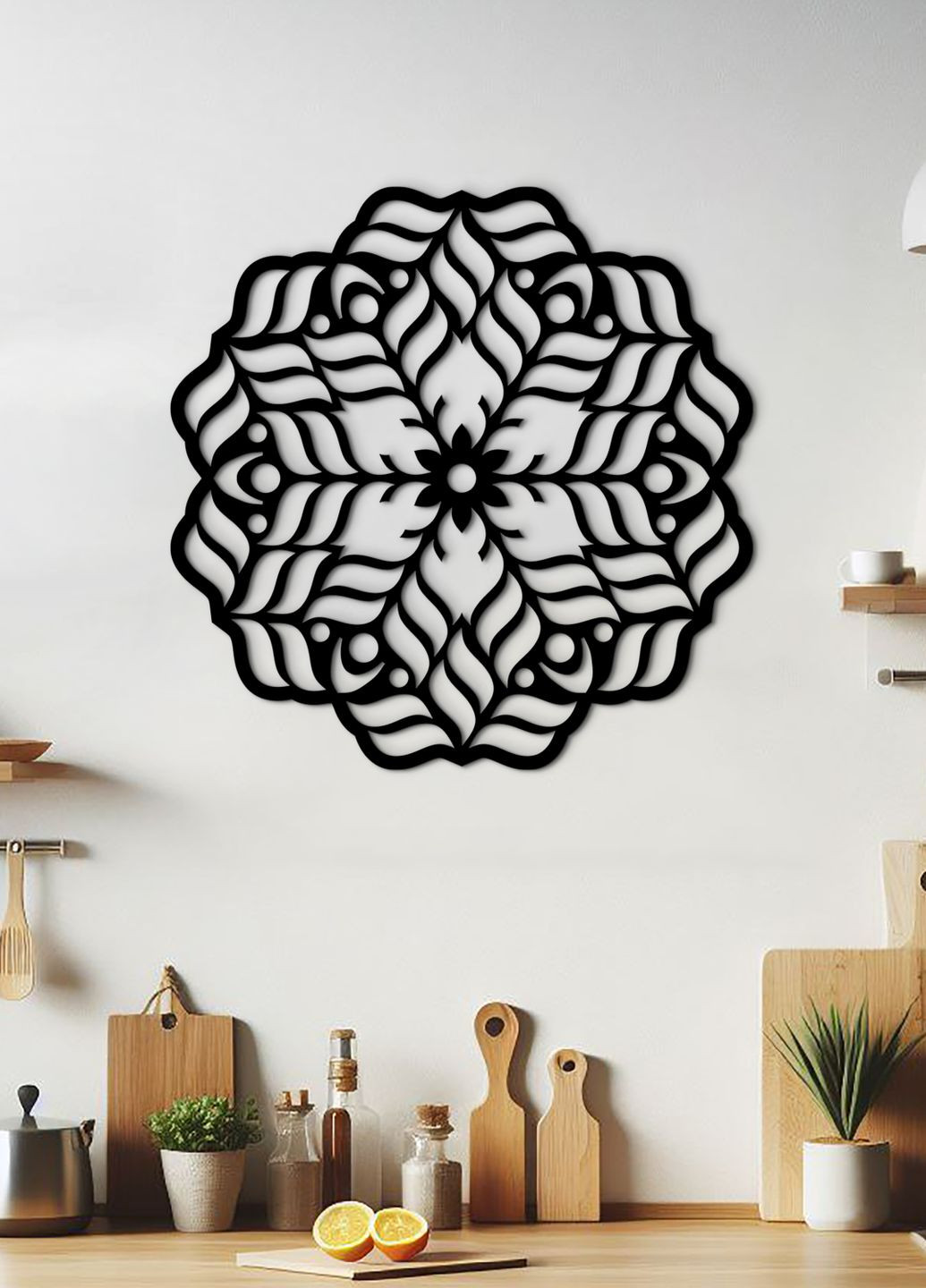 Сучасна картина на стіну, декор в кімнату "Красива мандала", стиль лофт 60х60 см Woodyard (291842822)