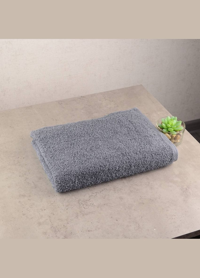 Махровое полотенце 50х90см 400г/м2 (Серый) GM Textile комбинированный
