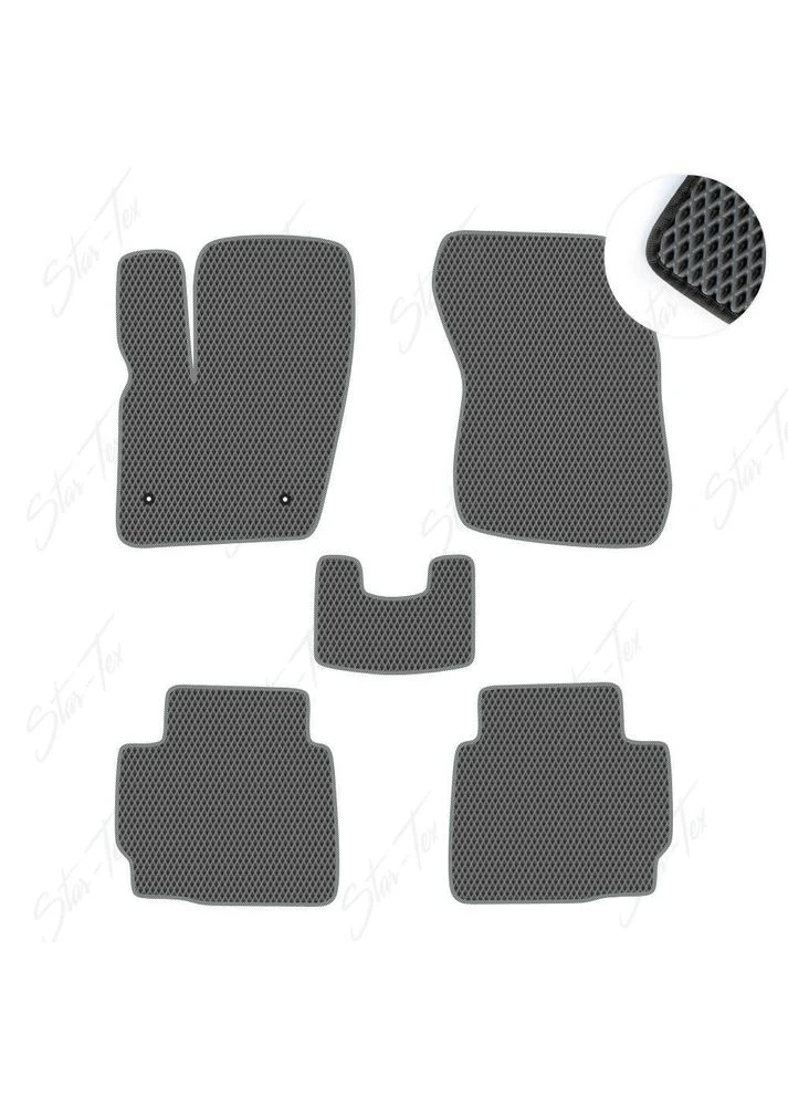 Комплект ковриков в салон на Ford Fusion (2016 - 2020) EVA/Ромб Серый + Серый Star-Tex (385017242)