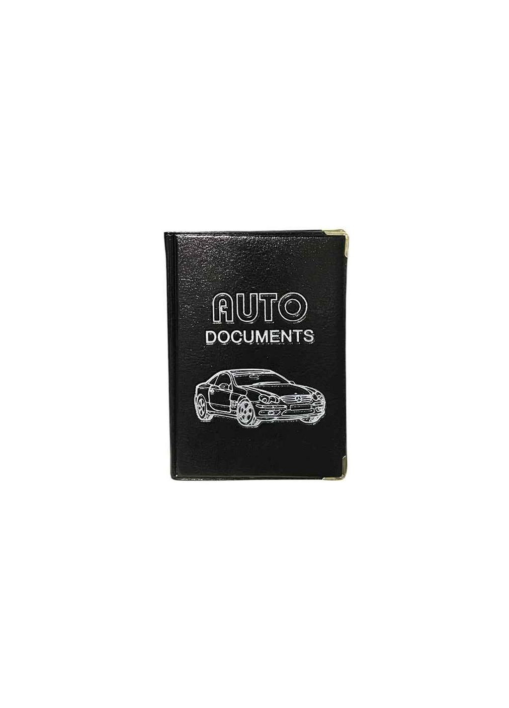 Обкладинка для автодок 44-Av "Золото" чорний шкірозамінник Tascom (362715074)