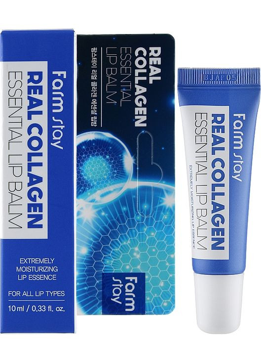 Бальзам для губ з колагеном Q 10 Real Collagen Essential Lip Balm 10ml (780291-4933) FarmStay (368645663)