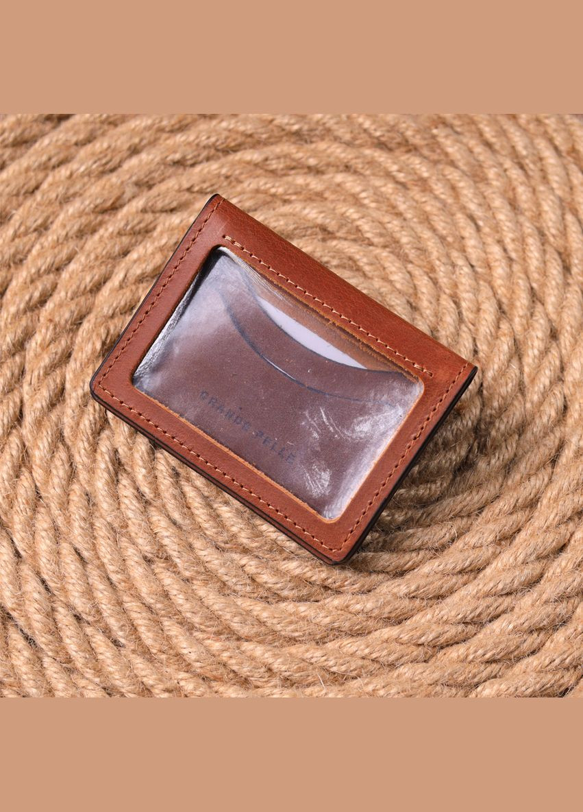 Чудова обкладинка на автодокументи у вінтажній шкірі Україна 16712 Світло-коричнева Grande Pelle (331908244)