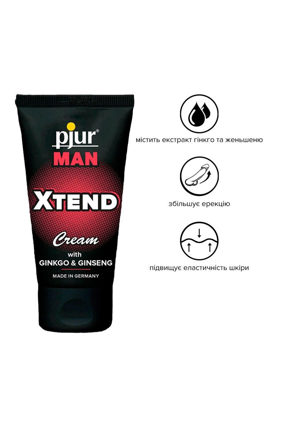 Крем для пеніса стимулювальний MAN Xtend Cream 50 ml, з екстрактом гінкго та женьшеню Pjur (298748049)