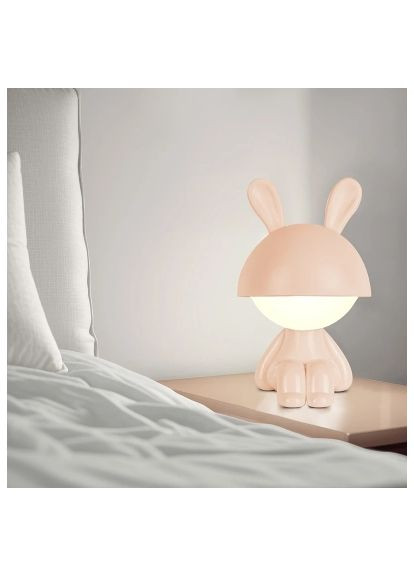 Ночник Светильник LED с аккумулятором Cute Bunny, (K25-316-1-4) Kite Світильник LED з акумулятором Cute Bunny, персиков (367830939)