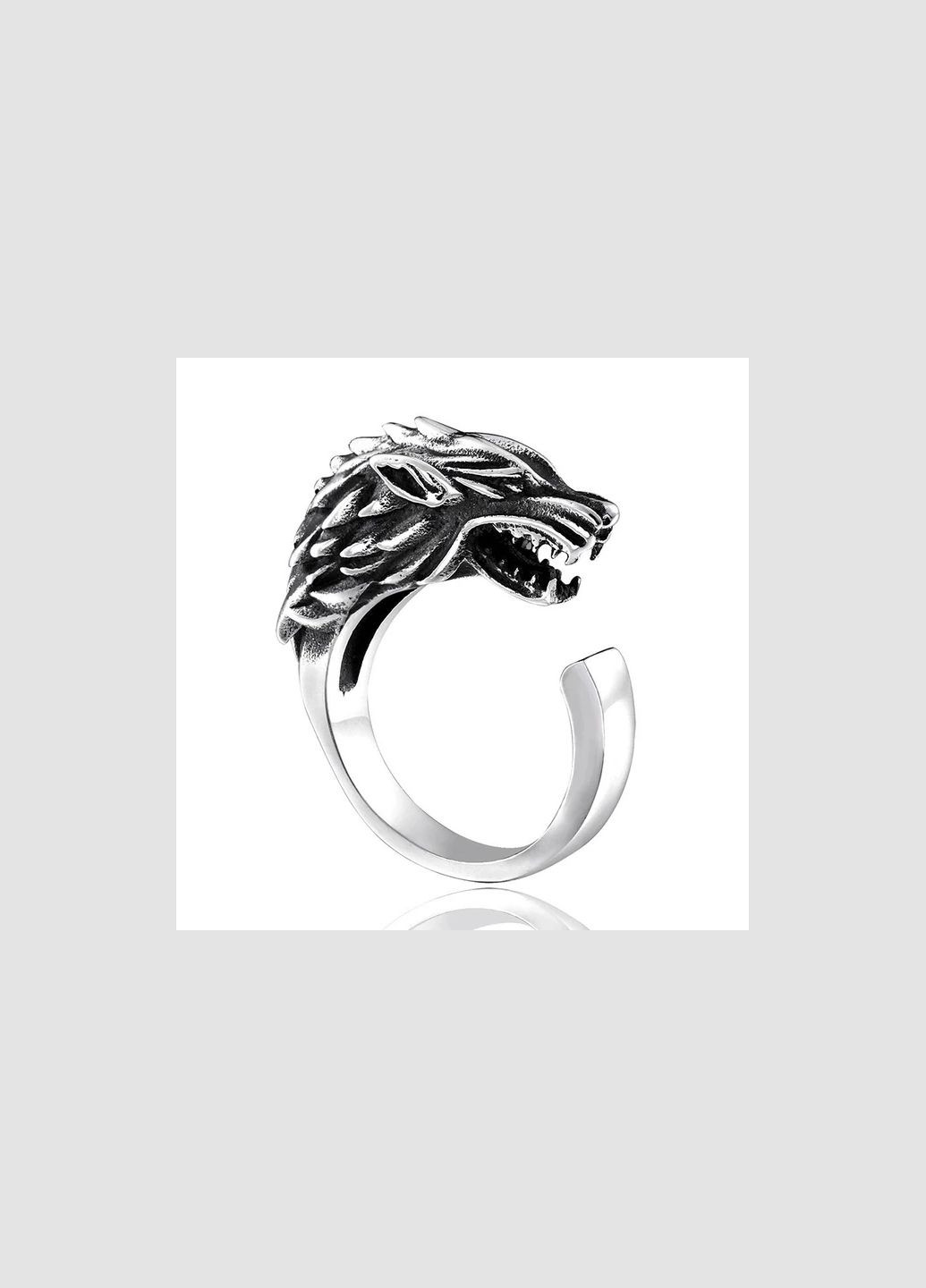 Перстень мужской в виде волка кольцо серебряный волк символ свободы и силы регулируемый Fashion Jewelry (292861954)