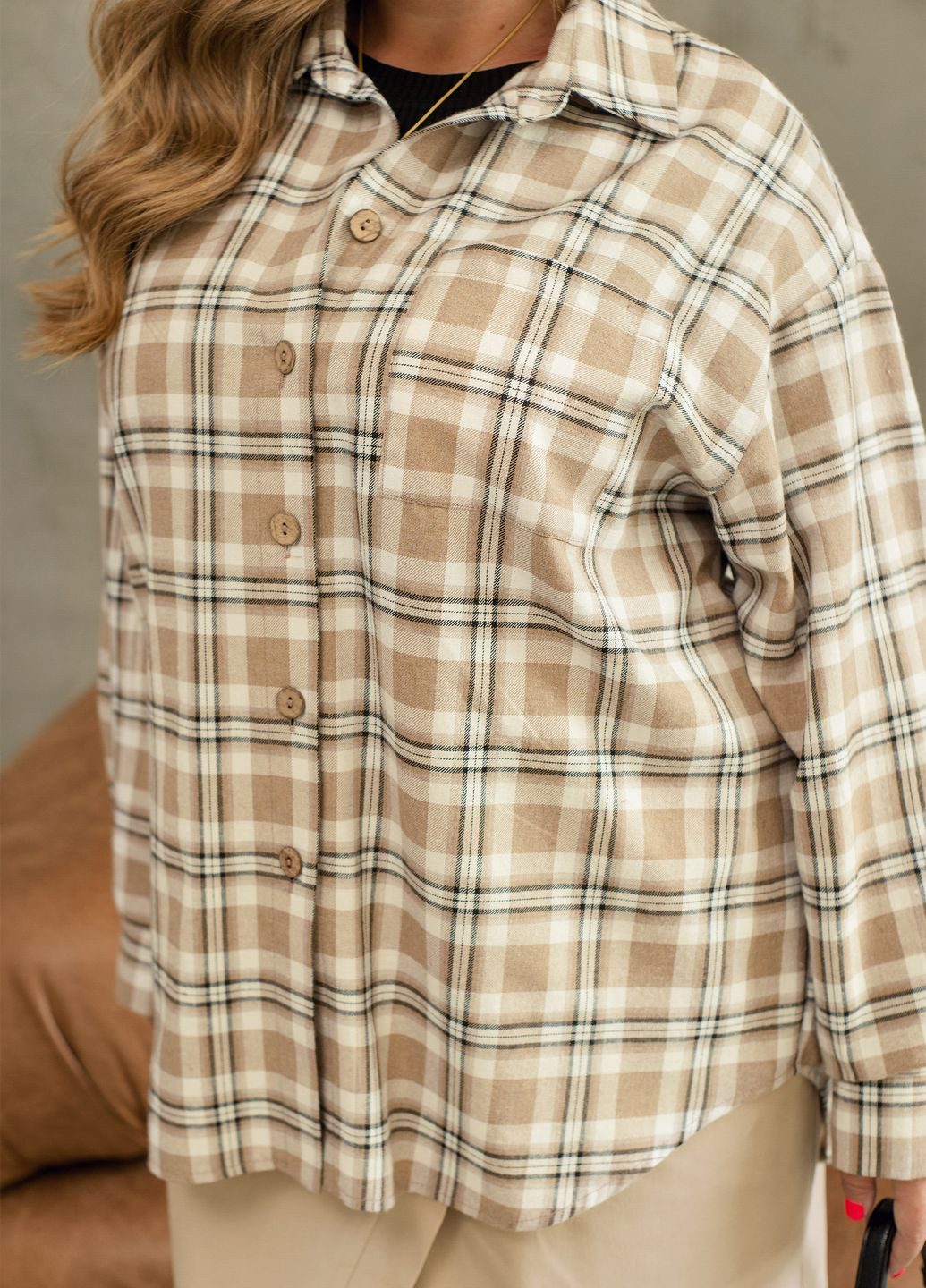 Жіноча оверайз сорочка No Brand (316579621)