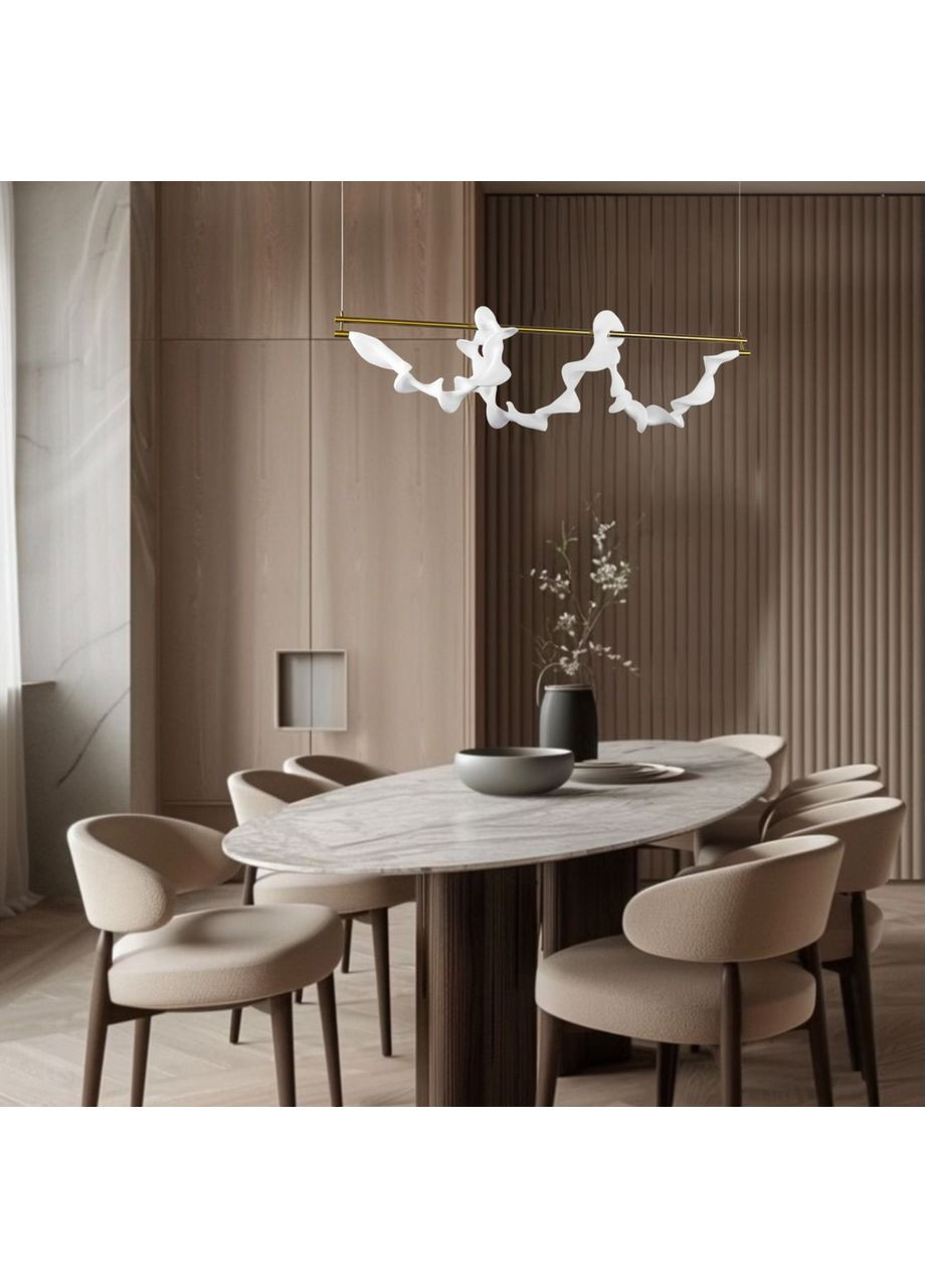 Люстра підвісна бронзова довга з гнучкого каната в стилі арт деко (81-3168 (1500) AB) No Brand (370072524)