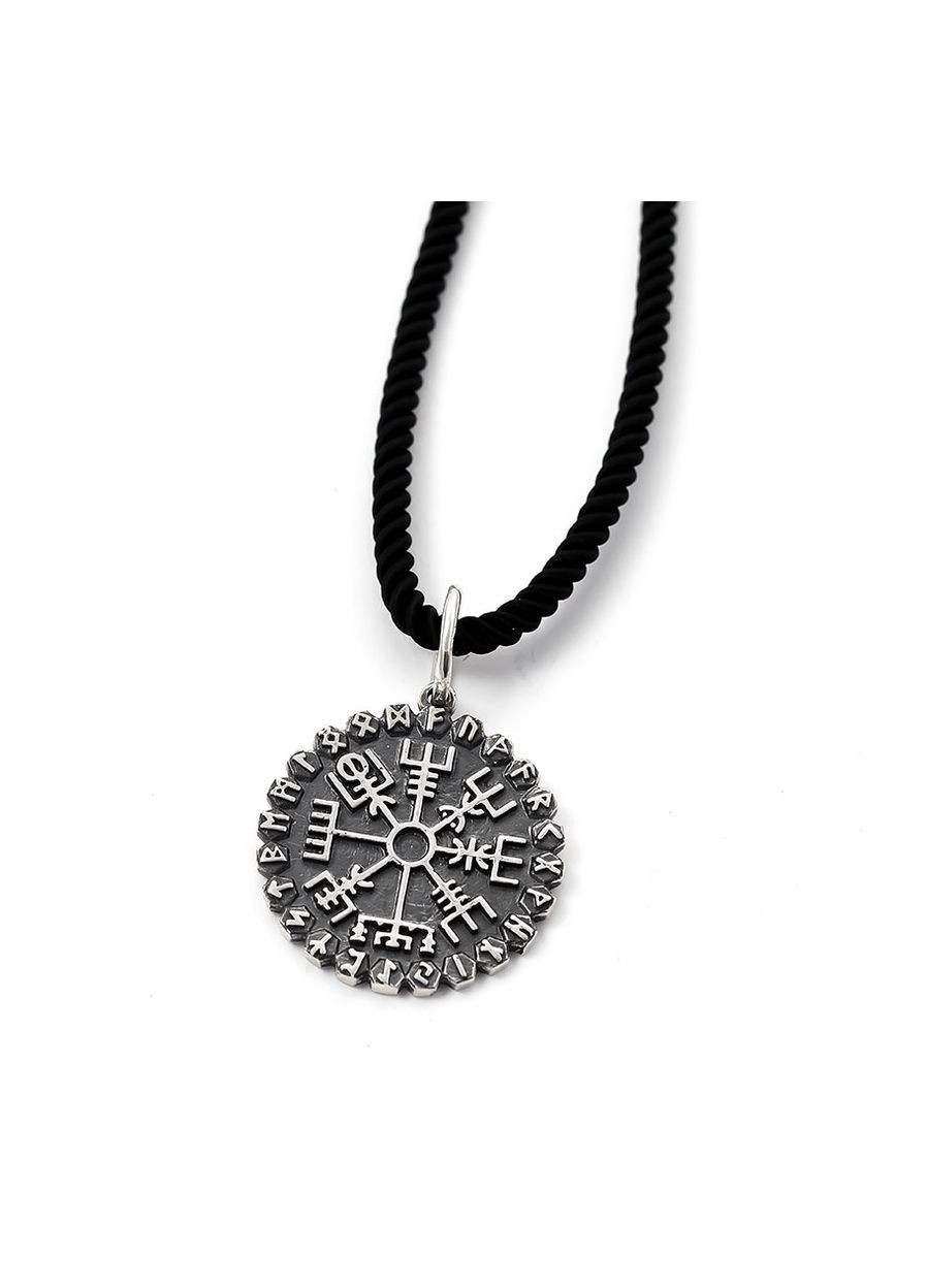 Оберег Вегвизир рунический компас 8961 Maxi Silver (337133362)