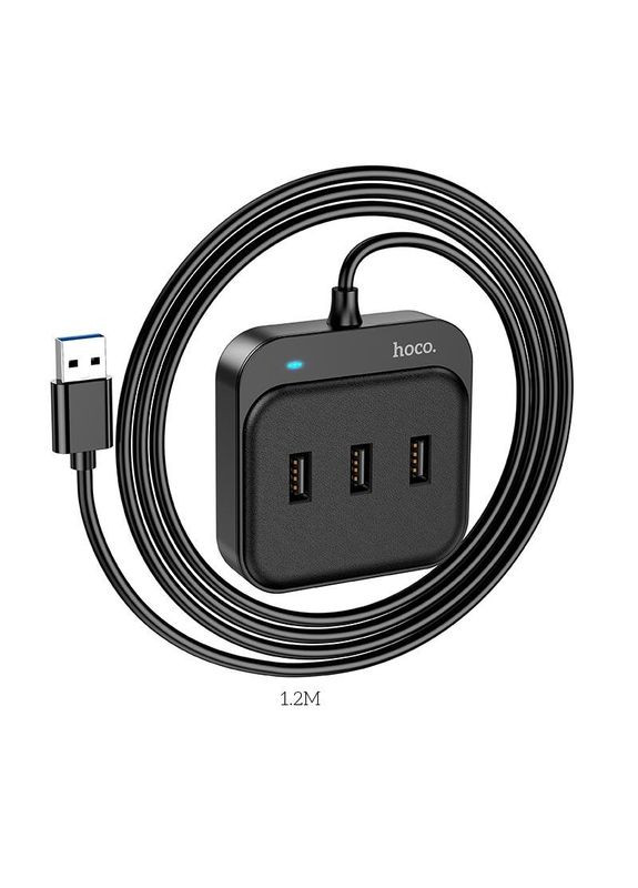 Хаб концентратор HB31 Easy 4 in 1 (USB to USB3.0+USB2.0*3) 1.2m 6931474784896 Hoco (279825959)