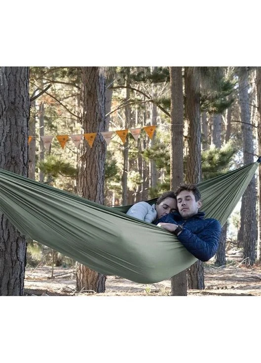 Гамак полиэстер 290х180 см оливковый двухместный Naturehike (393510449)