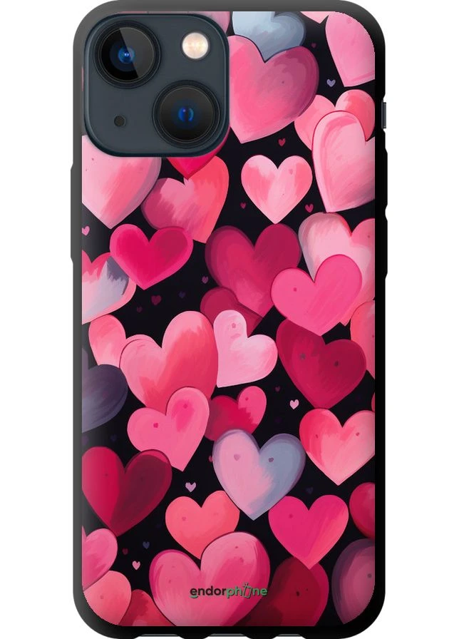 Чехол на iPhone 13 Mini Сердечки 4" 5662b-2373-70447" Endorphone (370669146)