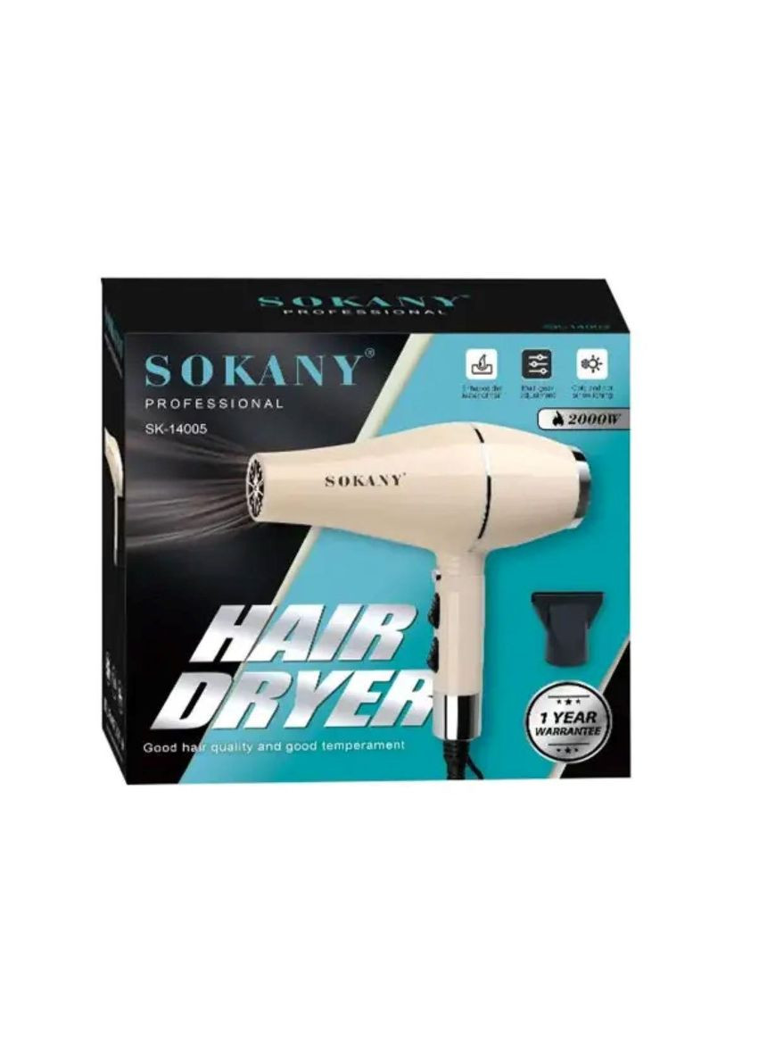Фен для волосся з насадкою концентратором 1500 Вт SK-14005 Sokany (351432241)