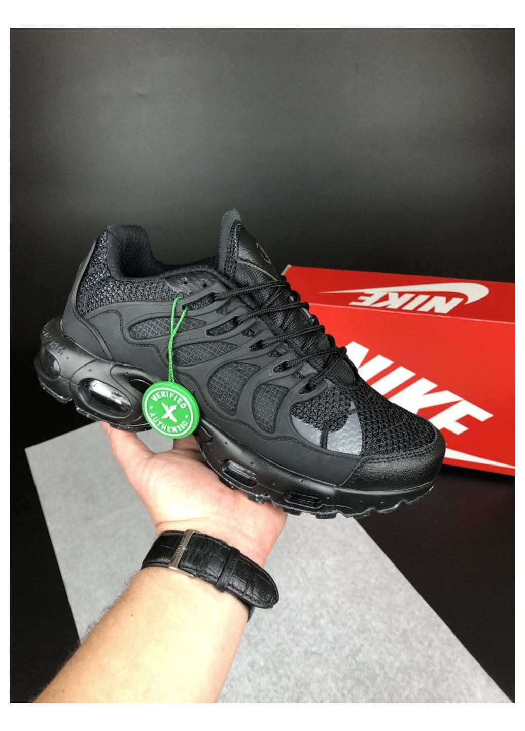 Черные демисезонные кроссовки мужские, вьетнам Nike Air Max Terrascape Plus
