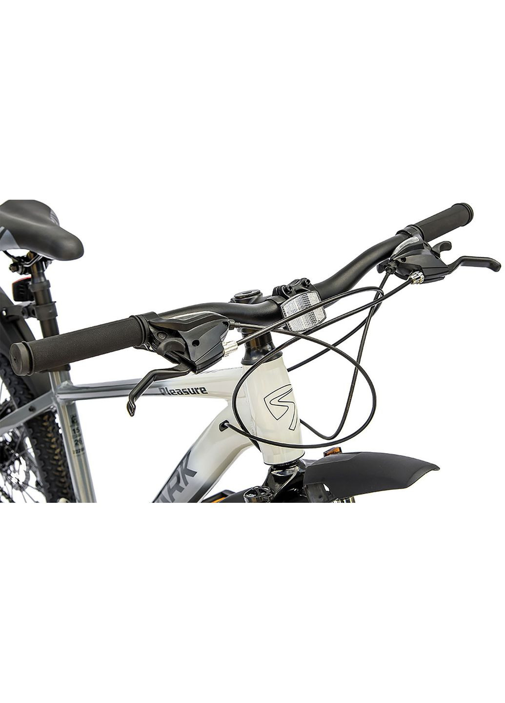 Велосипед PLEASURE 26", размер S, рама 15", 2025, белый с серым Spark (369648691)