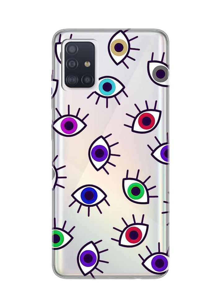 Прозорий чохол на Samsung Galaxy A71/A715:: Різнокольорові очі (принт 336) Creative (360711354)