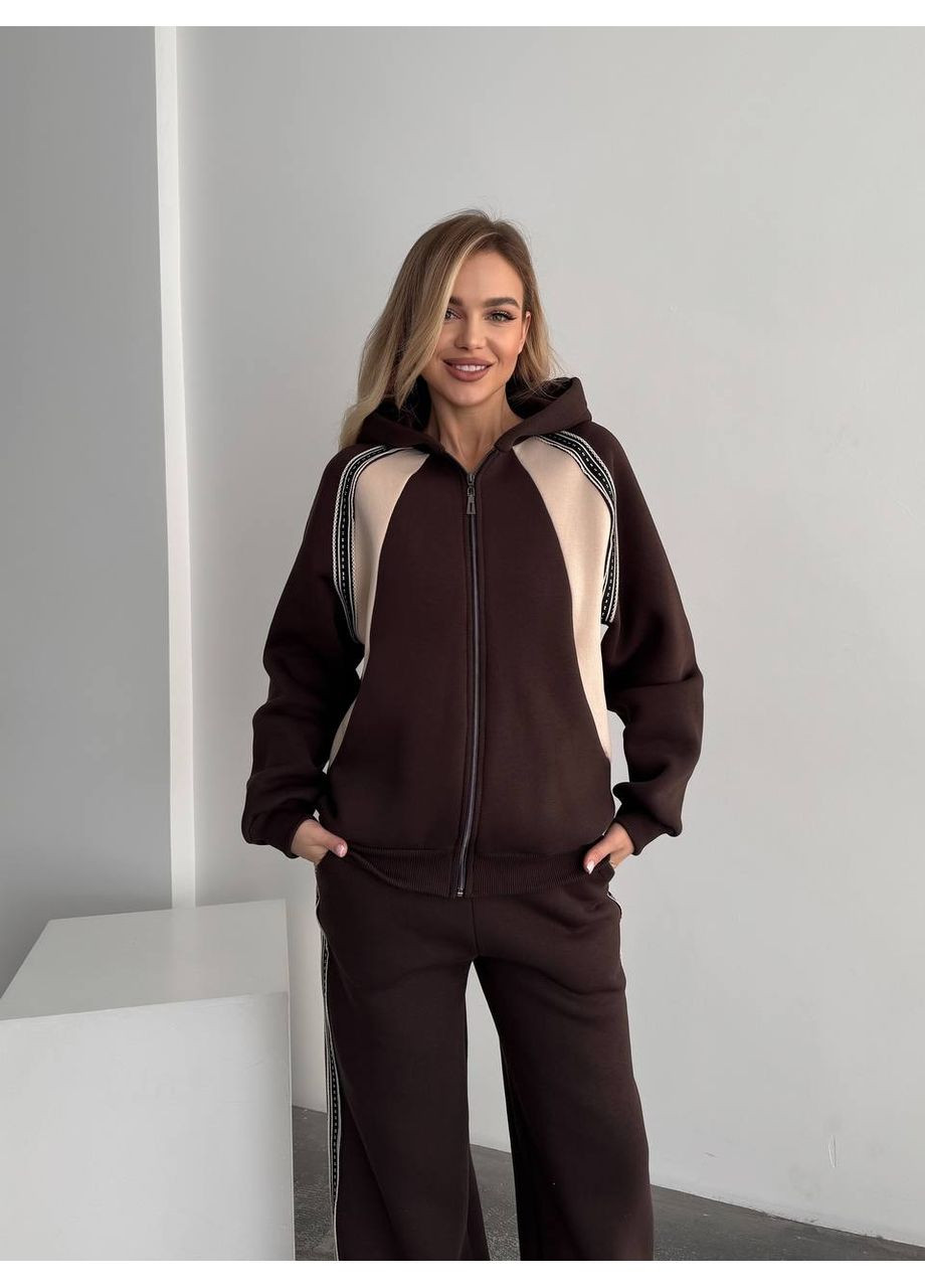 Жіночий теплий костюм з турецької трьохнитки на флісі — ЗАМІРИ В ОПИСІ DK/DL Мода без кордонів (372898301)