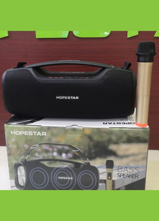 Портативная колонка Bluetooth с микрофоном 45 Вт аккумуляторная черный (2390000020) Hopestar A6 pro (341485518)