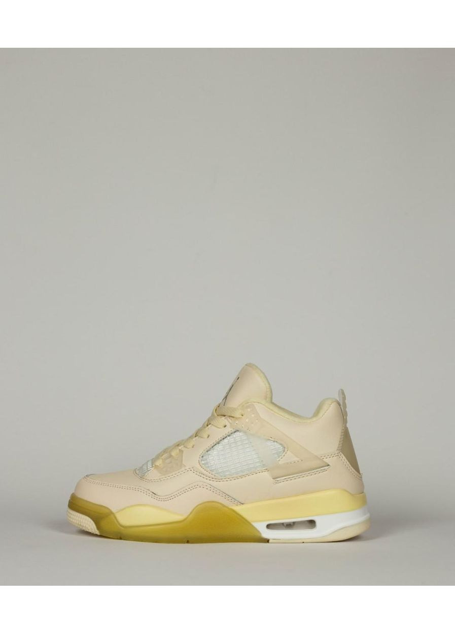 Бежеві Осінні кросівки чоловічі nike air jordan 4 retro fur beige найк аір джордан No Brand