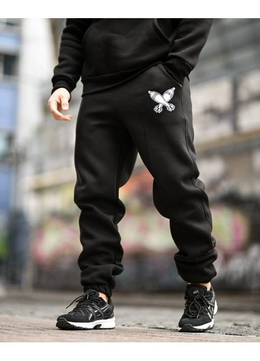 Армійський чоловічий зимовий костюм на флісі Міномет чорний Freedom