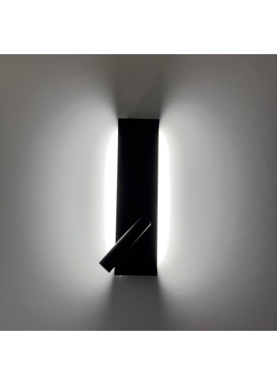 Світильник настінний BITRIX-W USB 15W 3000/4200/6000K 865Lm IP20 чорний Violux (365652346)