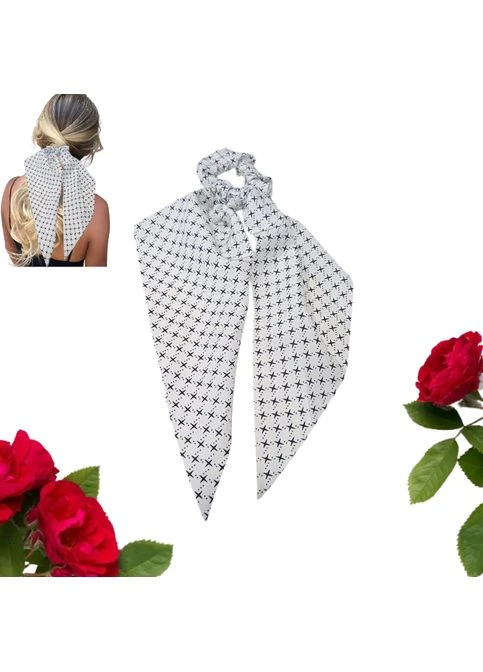 Резинка для волос твили Звезды Hand Made белая Handmade (368772286)