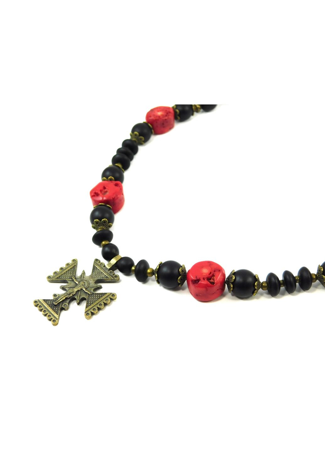 Намисто "Удача" Шунгіт, Корал Fursa fashion (331155849)