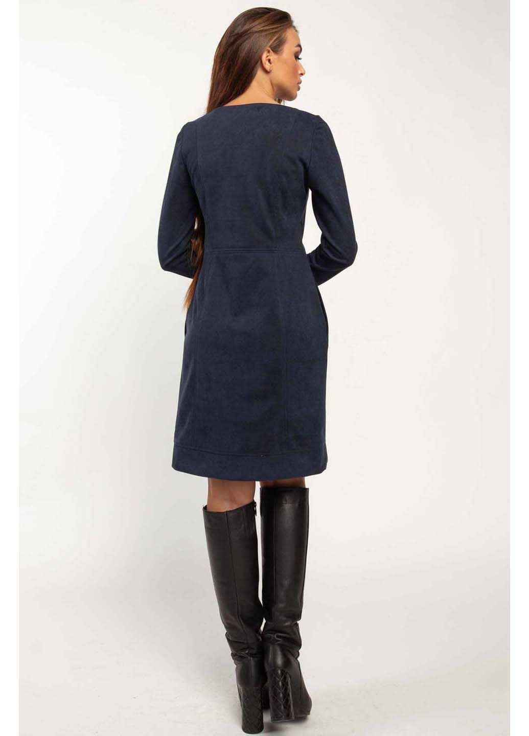 Темно-синее праздничный платье Ри Мари однотонное