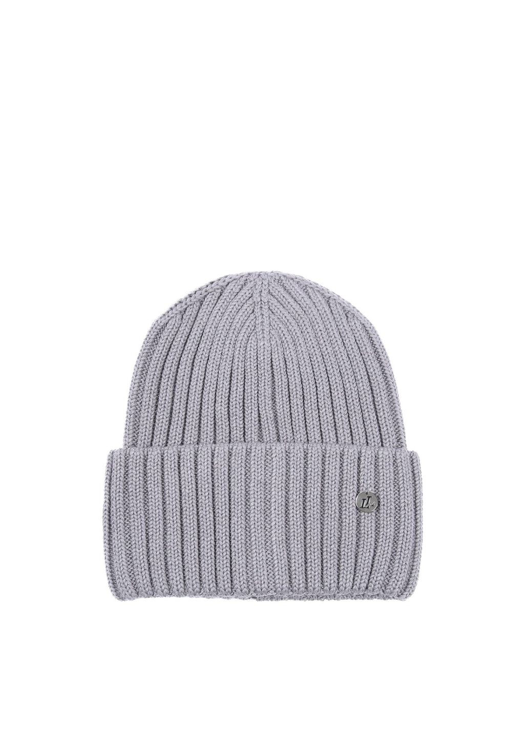 Шапка біні чоловіча бавовна сіра RUFUS 887-701 LuckyLOOK 887-701М (352690896)